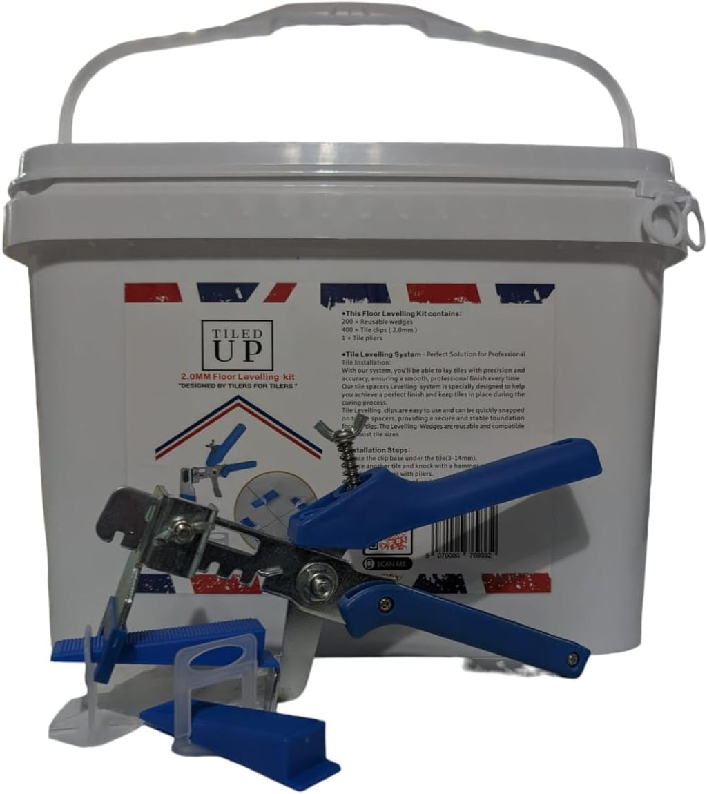 Tiled Up Tile Levelling System with Plier, 400 Clips &amp; 200 Reusable Wedges