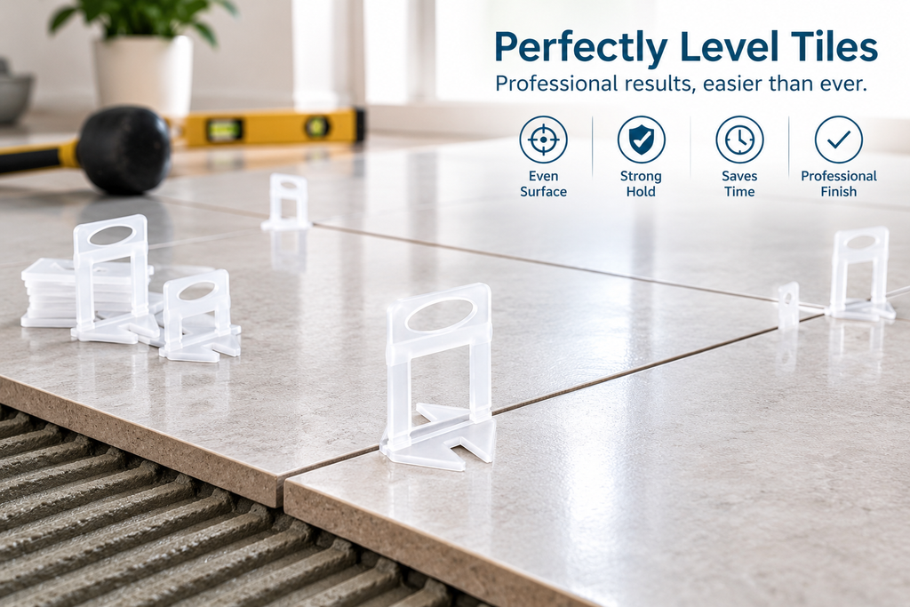 Tiled Up Tile Levelling Clips 100 Pack – 2mm Tile Spacers for Floors & Walls