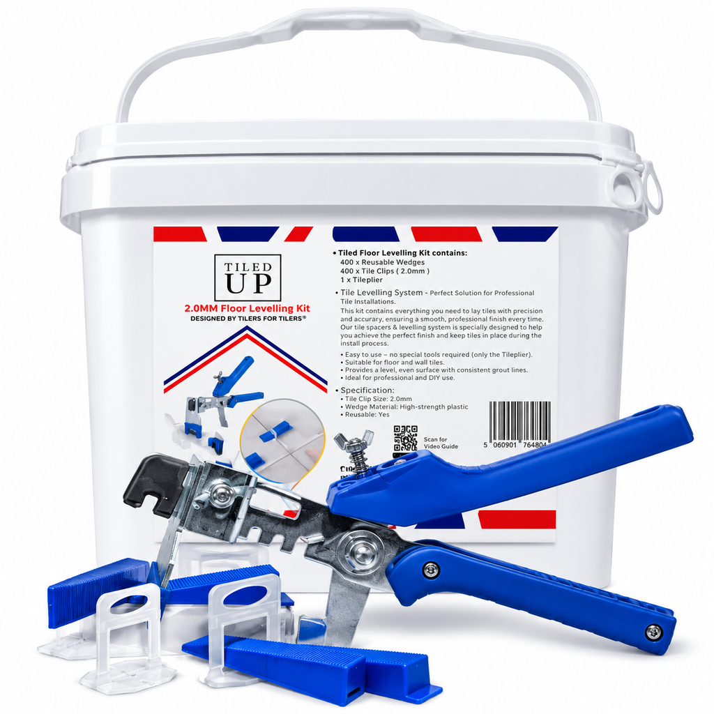 Tiled Up Tile Levelling System with Plier, 400 Clips &amp; 200 Reusable Wedges