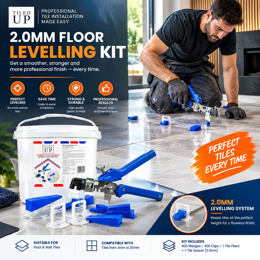 Tiled Up Tile Levelling System with Plier, 400 Clips &amp; 200 Reusable Wedges